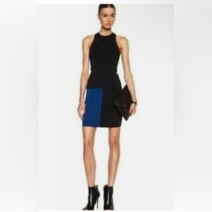 T by Alexander Wang Blue and Black Mini Skirt